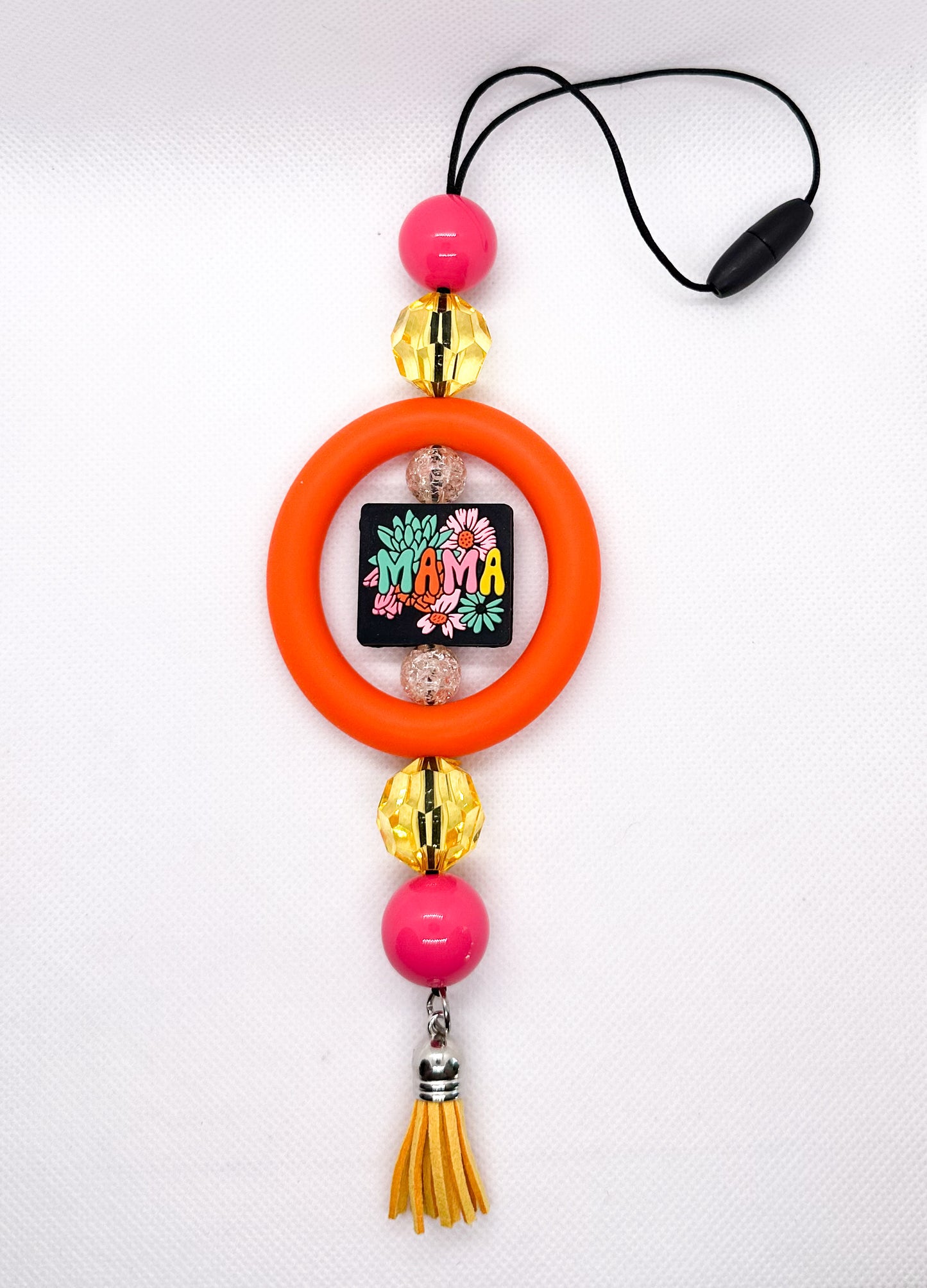 CAR CHARM - Floral MAMA {for Rearview Mirror}