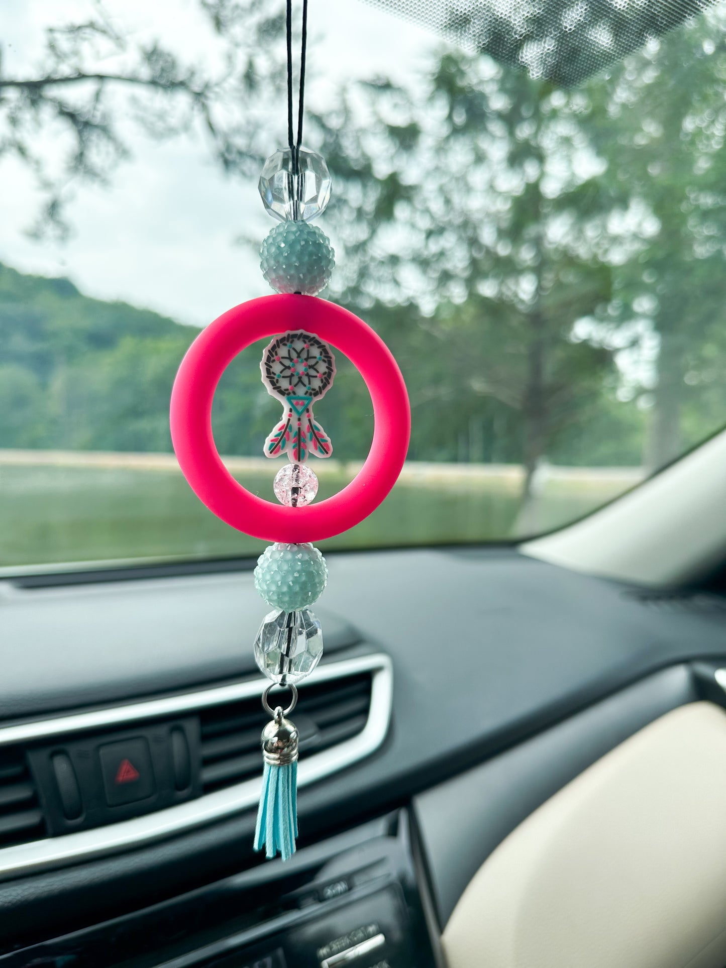 CAR CHARM - Neon Dreamcatcher {for Rearview Mirror}