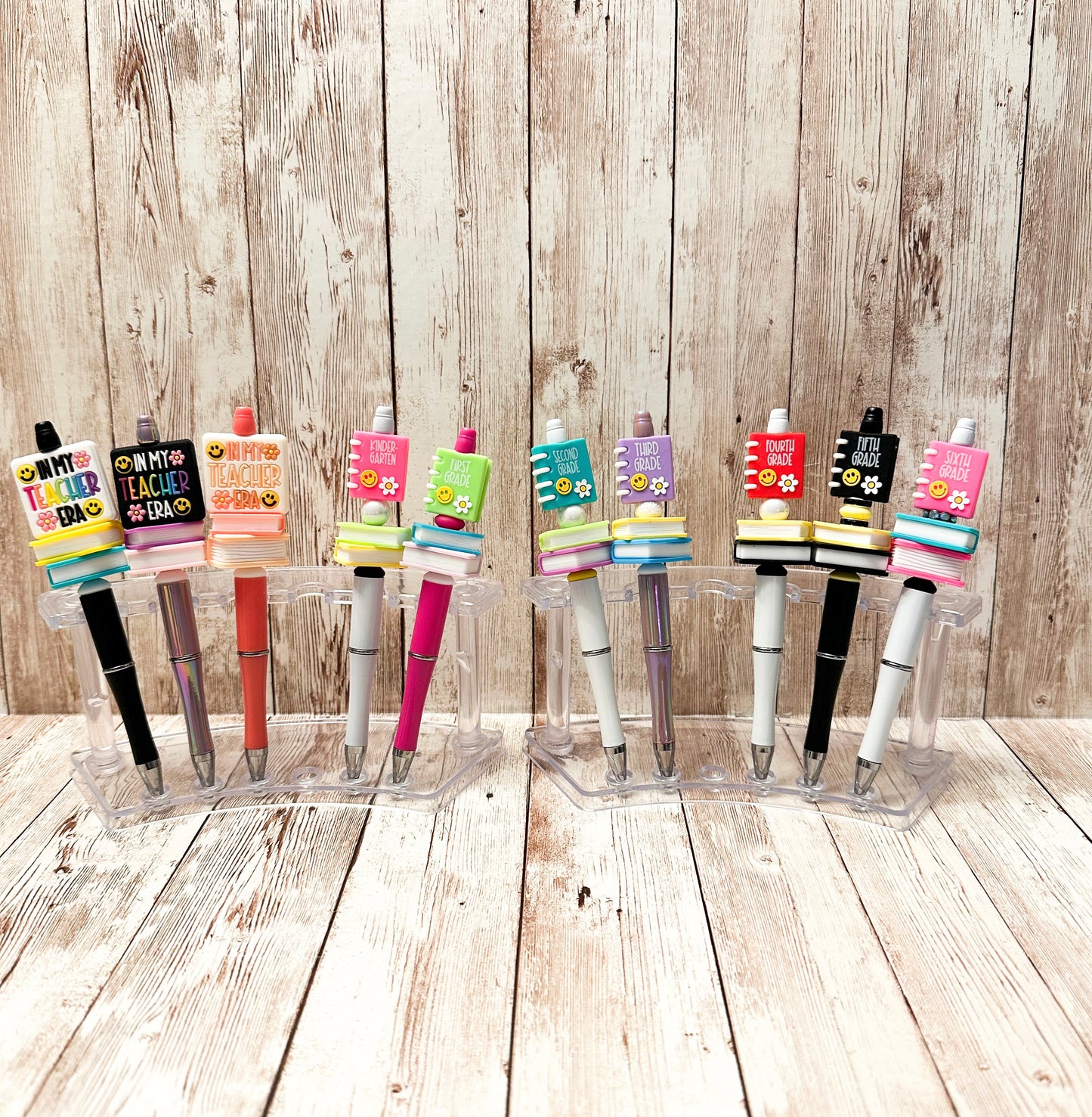 Beaded Pens - TEACHER - In My Teacher Era or Grade with Books