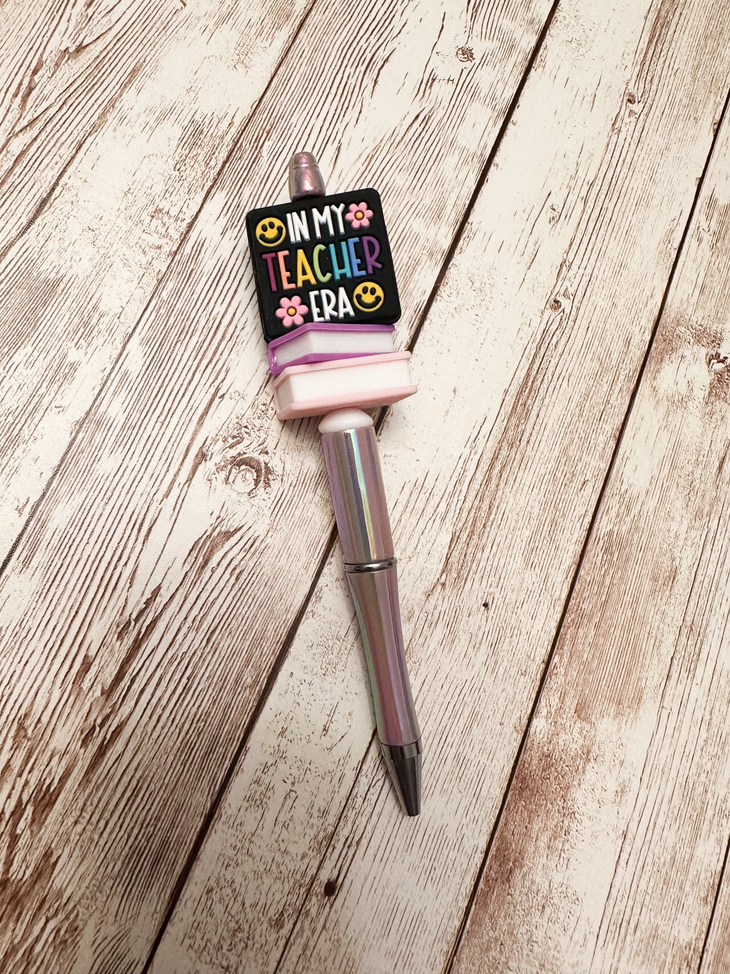 Beaded Pens - TEACHER - In My Teacher Era or Grade with Books