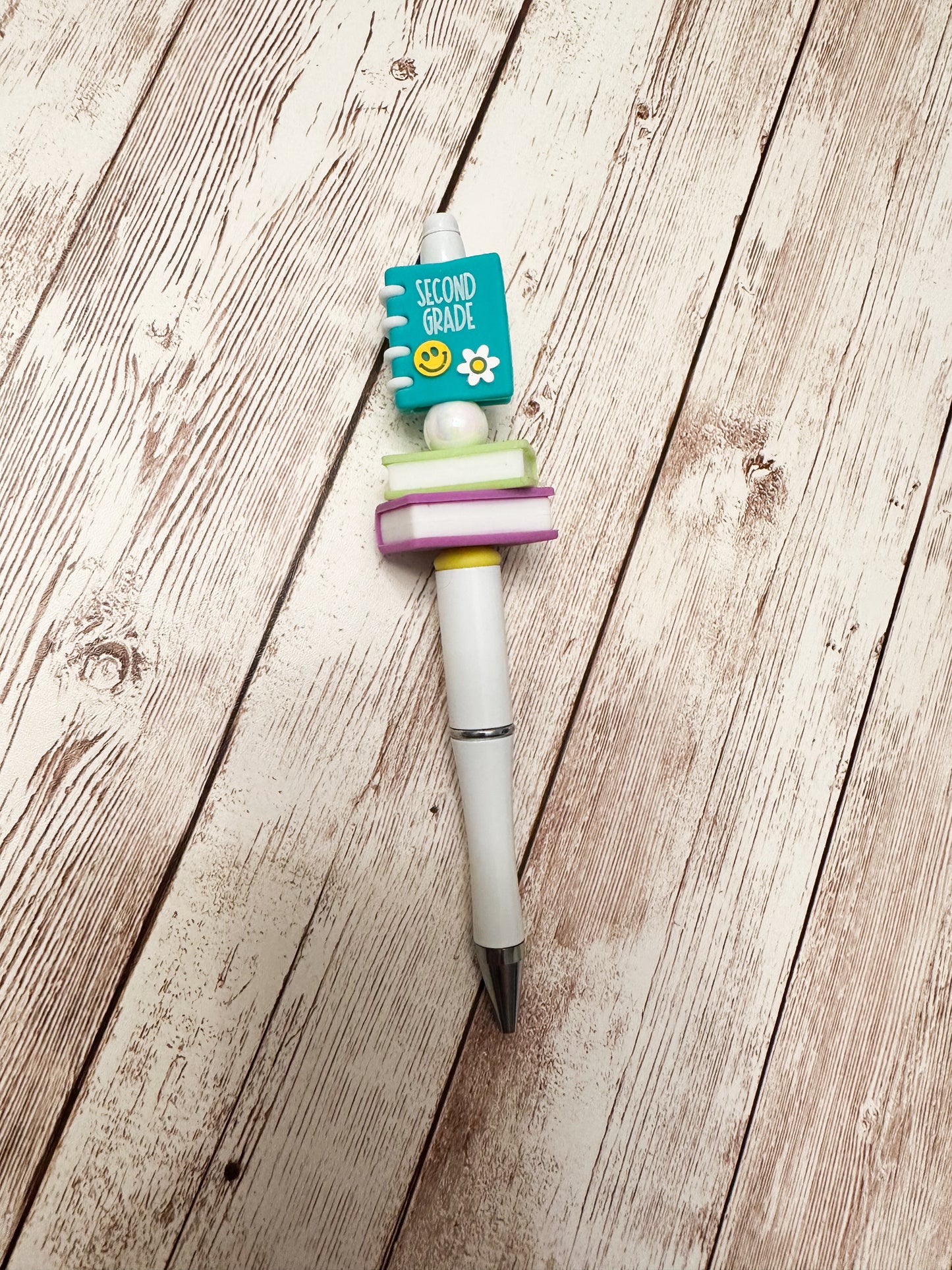 Beaded Pens - TEACHER - In My Teacher Era or Grade with Books