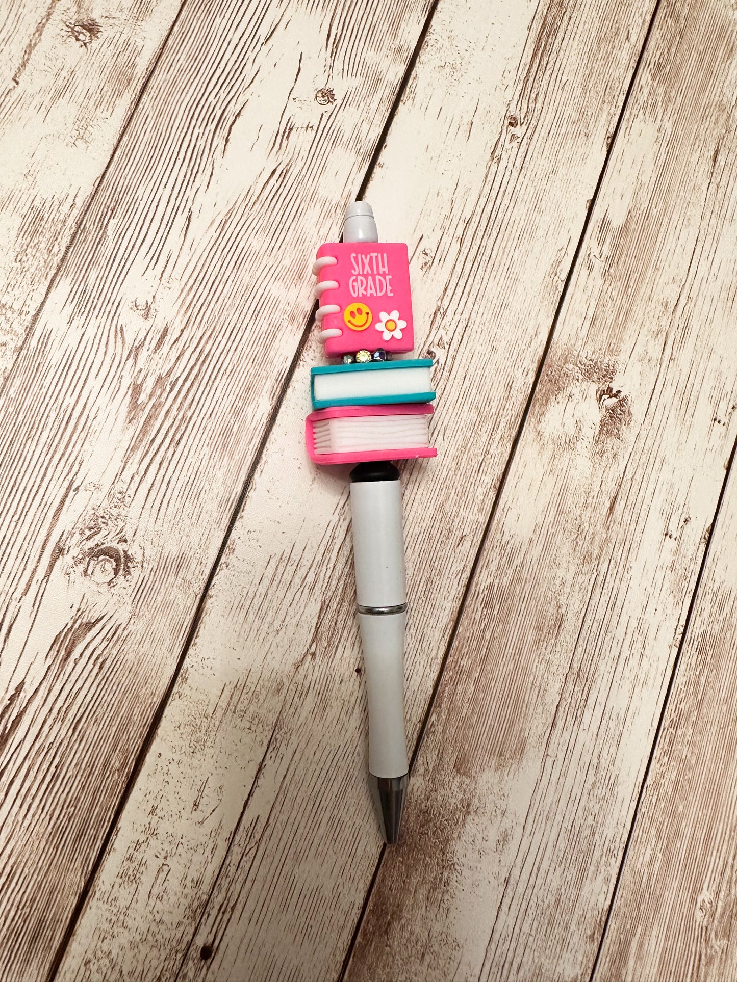 Beaded Pens - TEACHER - In My Teacher Era or Grade with Books