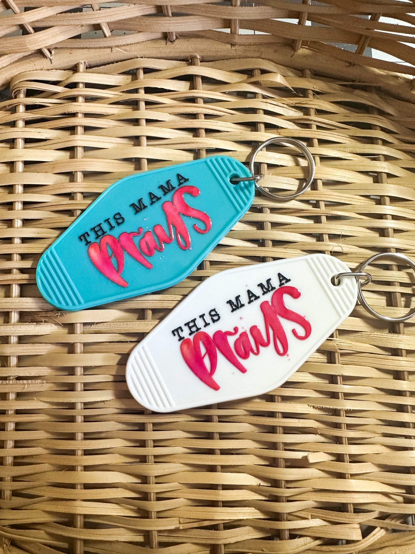 Retro/Vintage Motel Keychain - This Mama Prays