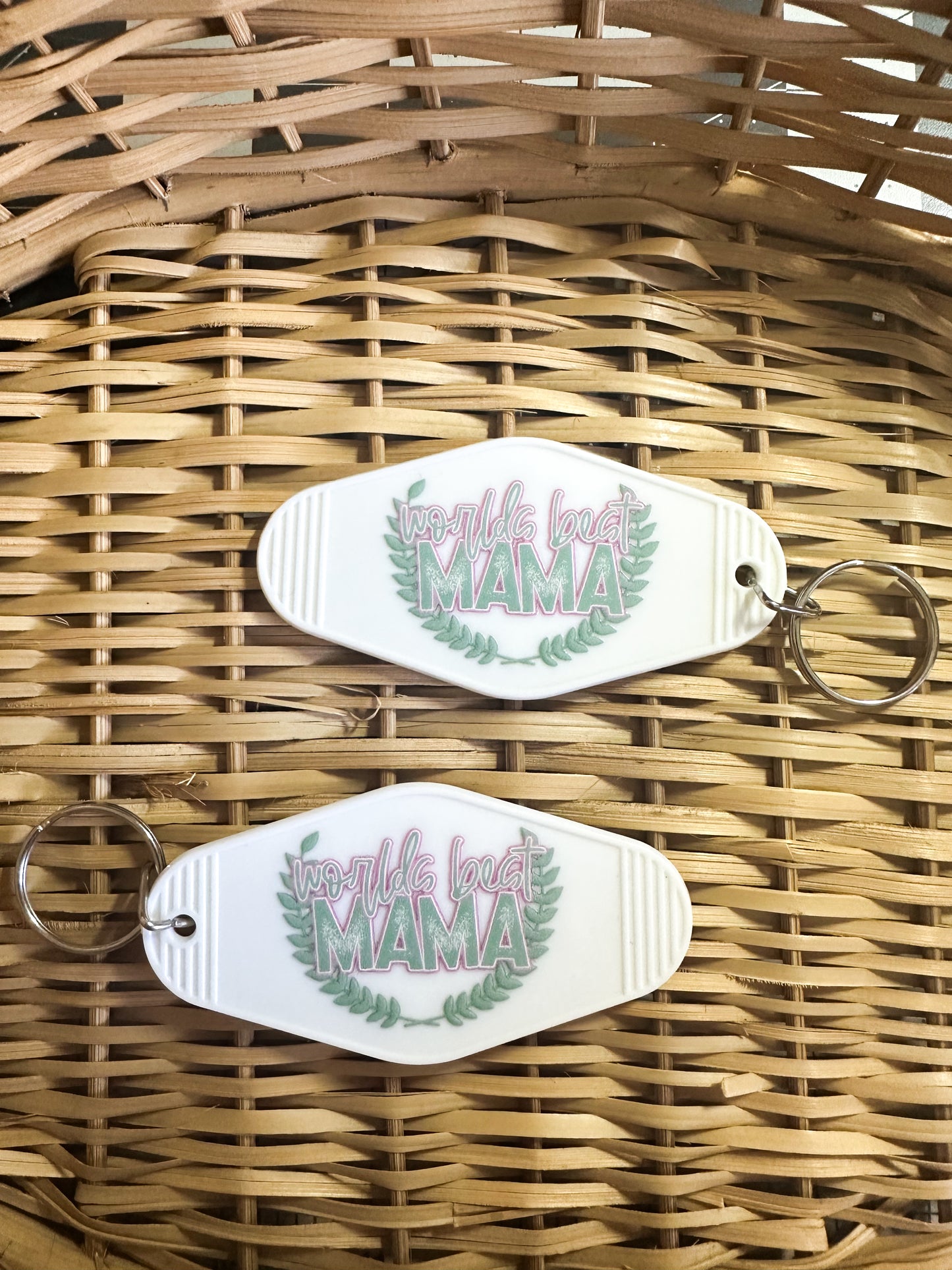 Retro/Vintage Motel Keychain - World's Best Mama