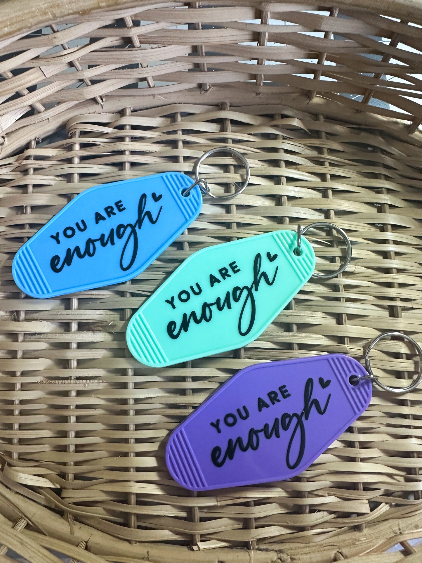 Retro/Vintage Motel Keychain - You Are Enough