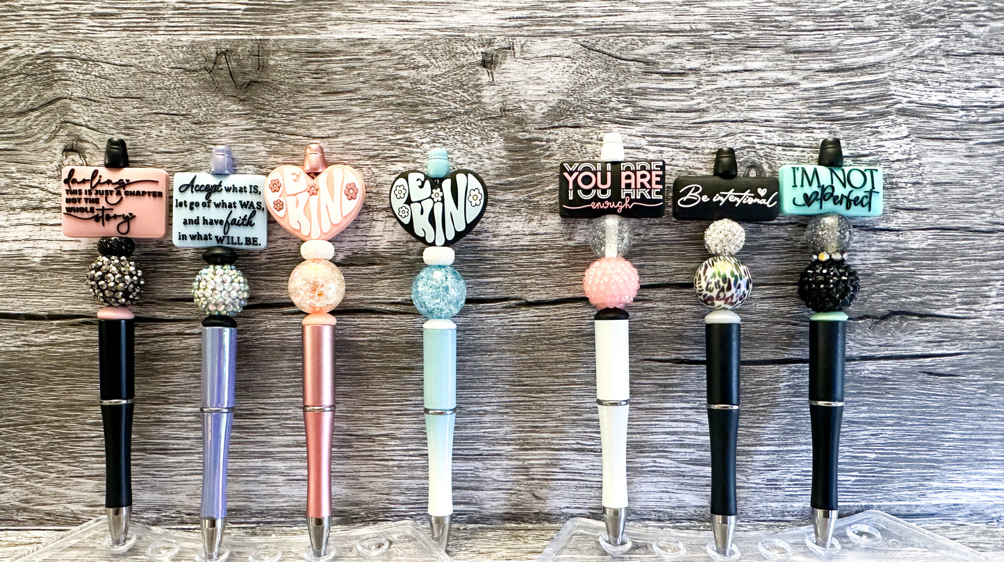 Beaded Pens - Inspirational - Motivational - Be Kind - You Are Enough - Limited Edition