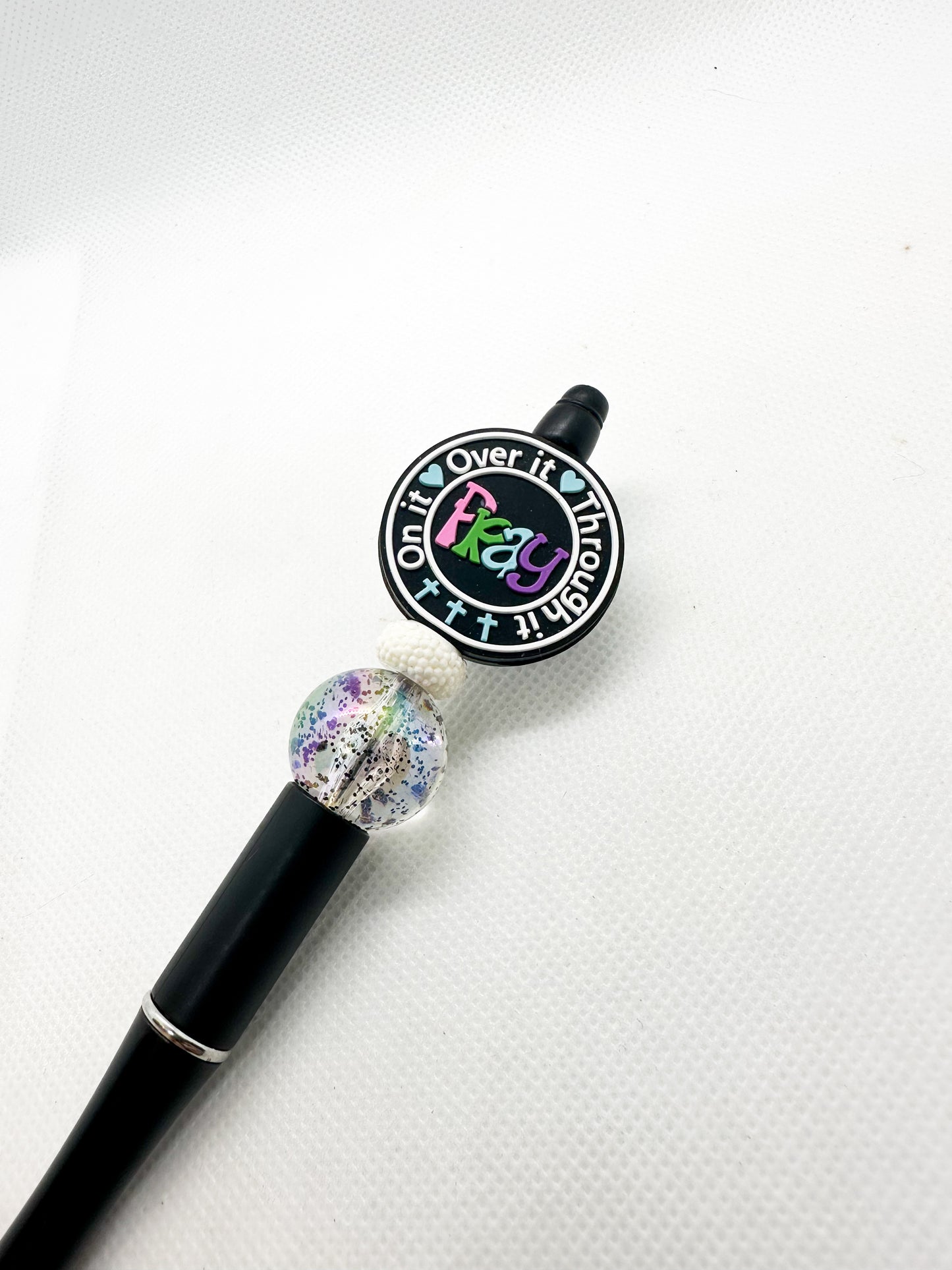 Beaded Pens - Inspirational - Christian - Religious - Fear Not - Cross - Faith Over Fear - Pray - Be Brave - Scripture