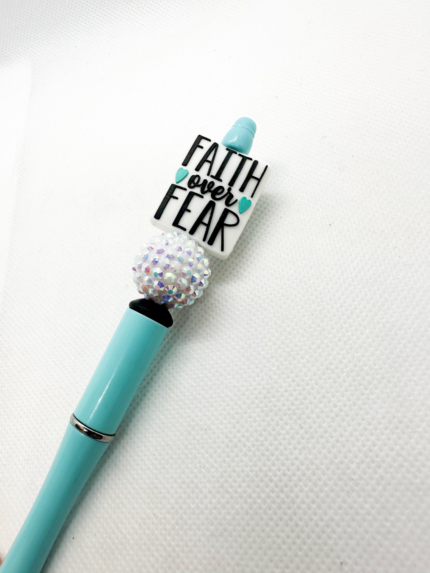 Beaded Pens - Inspirational - Christian - Religious - Fear Not - Cross - Faith Over Fear - Pray - Be Brave - Scripture