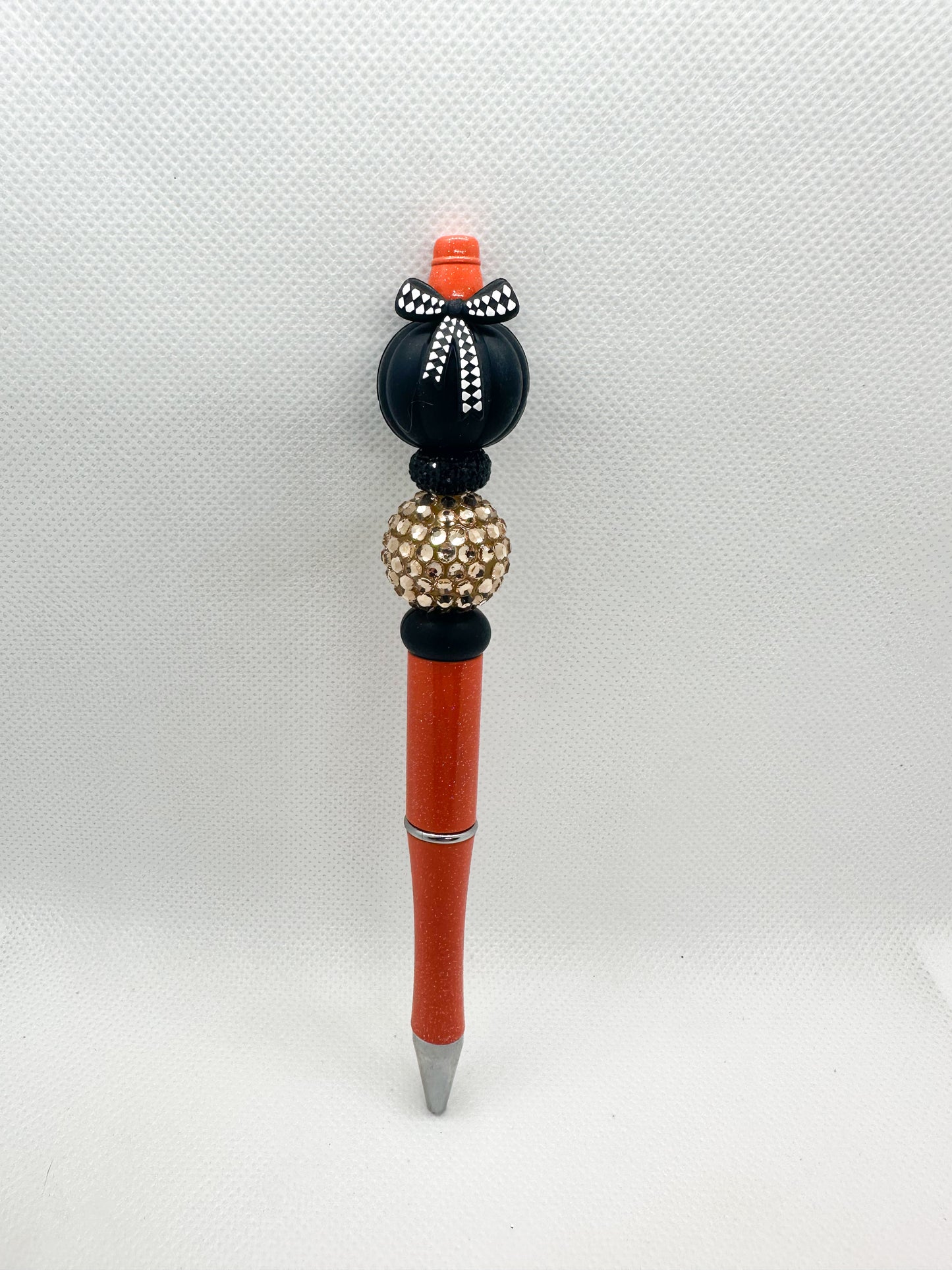Beaded Pens - Pumpkins with Bows