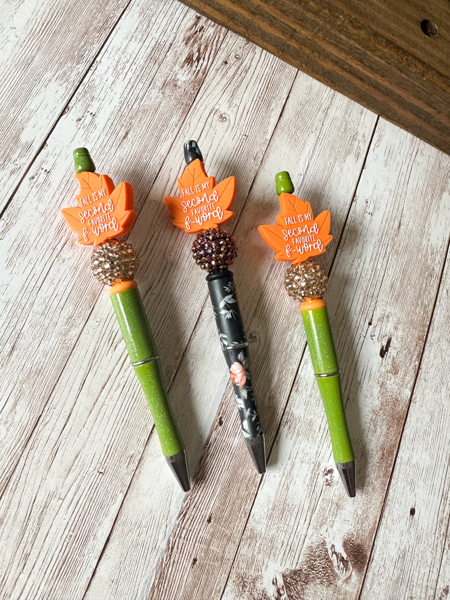 Beaded Pens - Fall - Leaves and Pumpkins