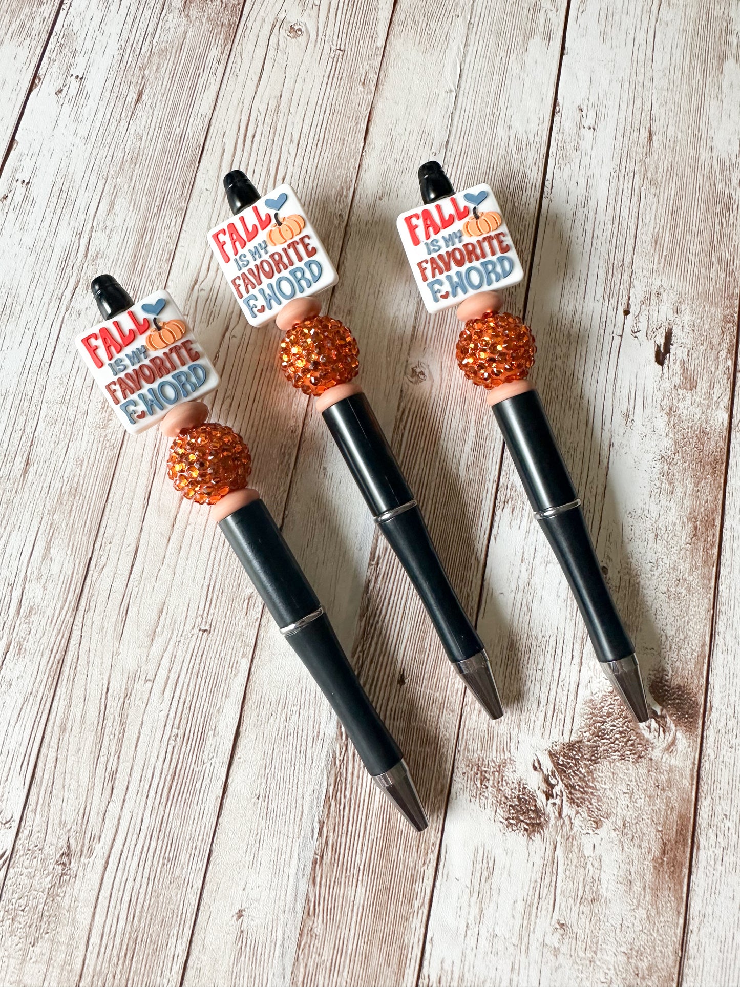 Beaded Pens - Fall - Leaves and Pumpkins