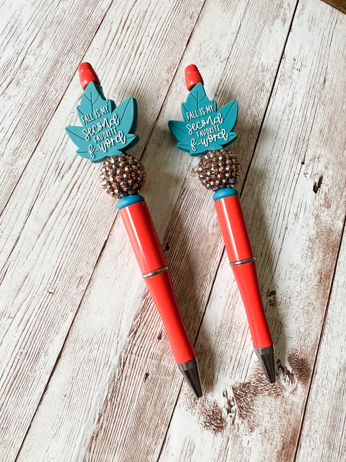 Beaded Pens - Fall - Leaves and Pumpkins