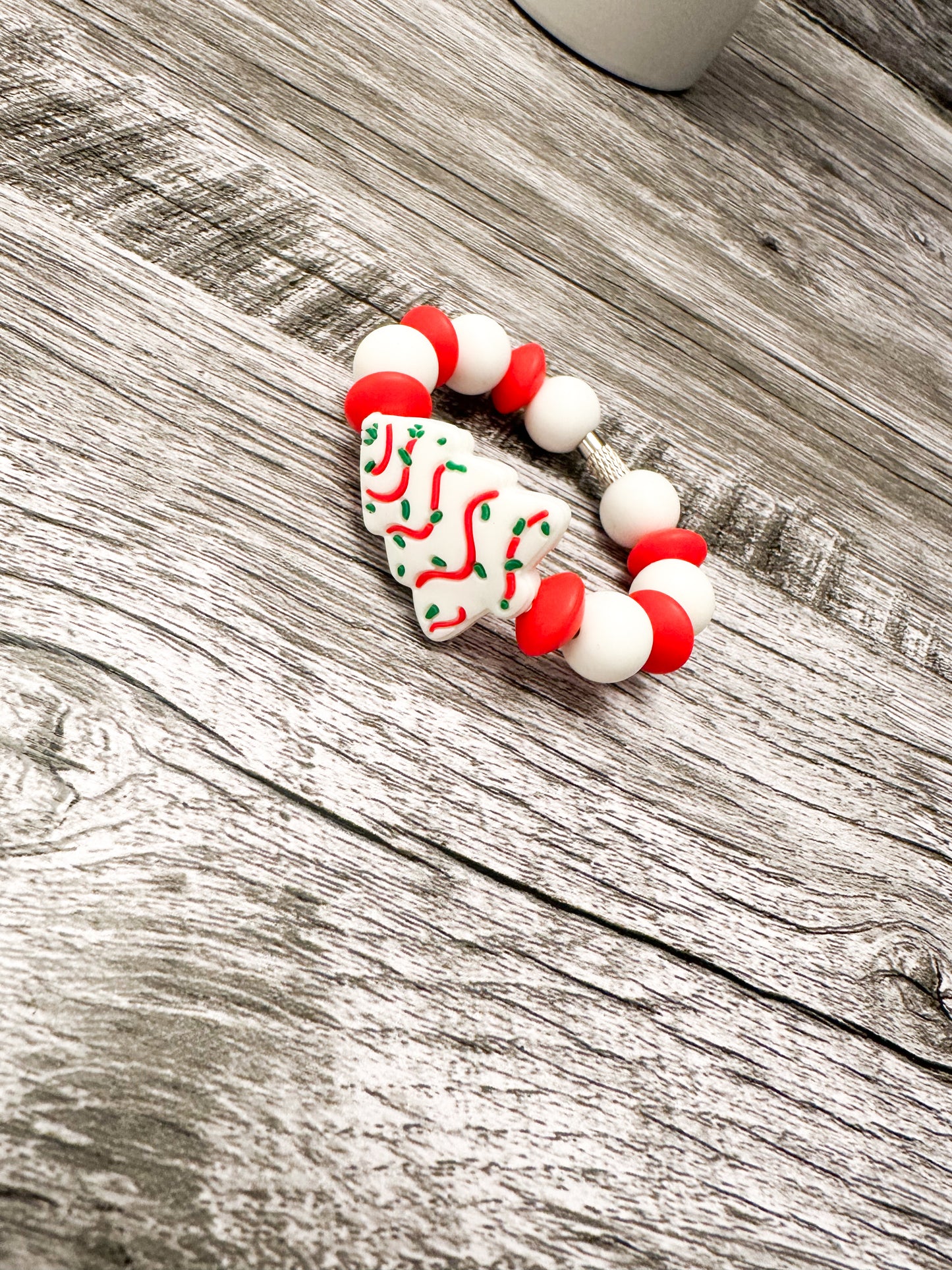 Christmas Tree Snack Cake Cup Charm/Luggage Tag