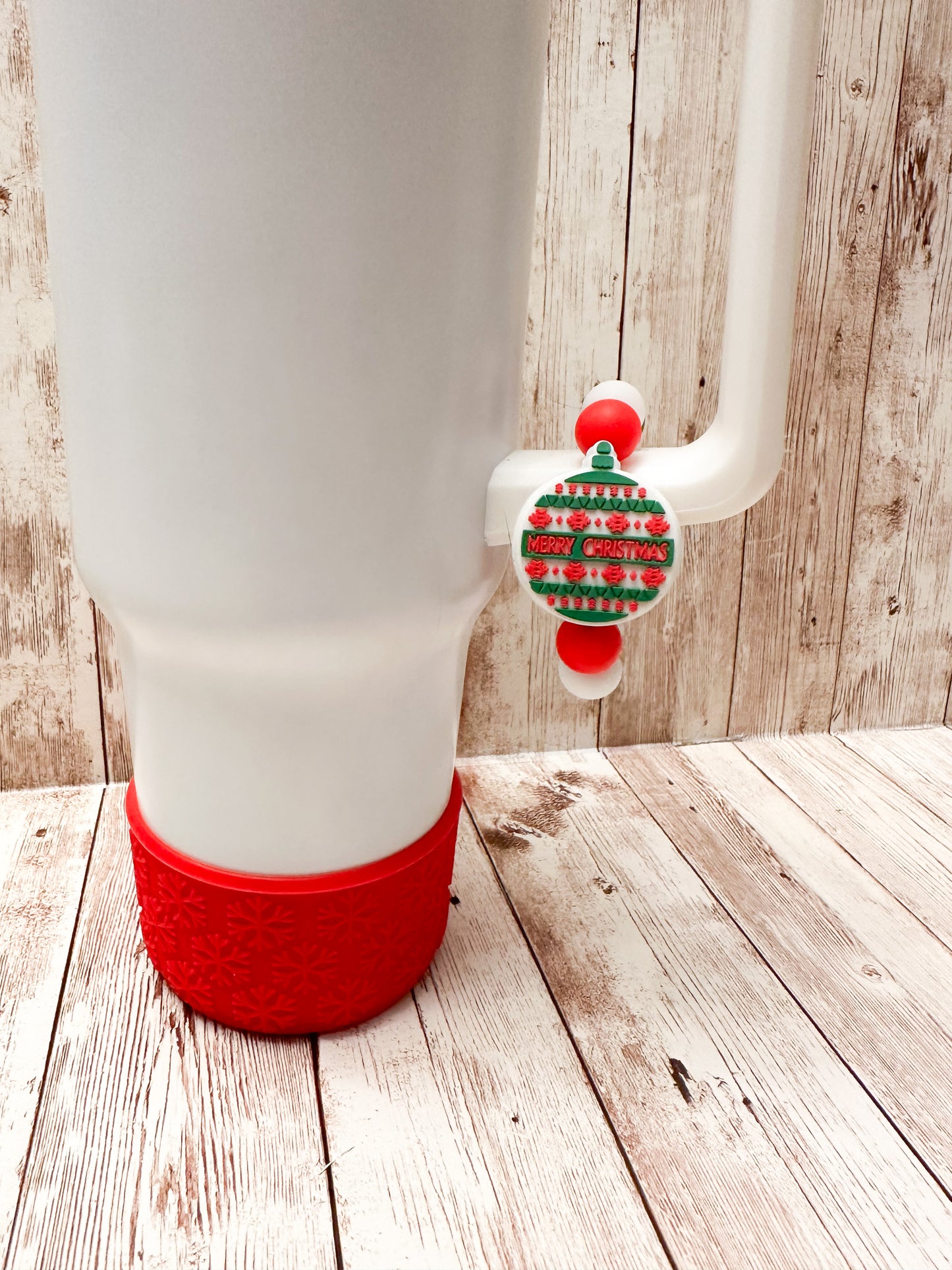 Ornament (White) Cup Charm/Luggage Tag