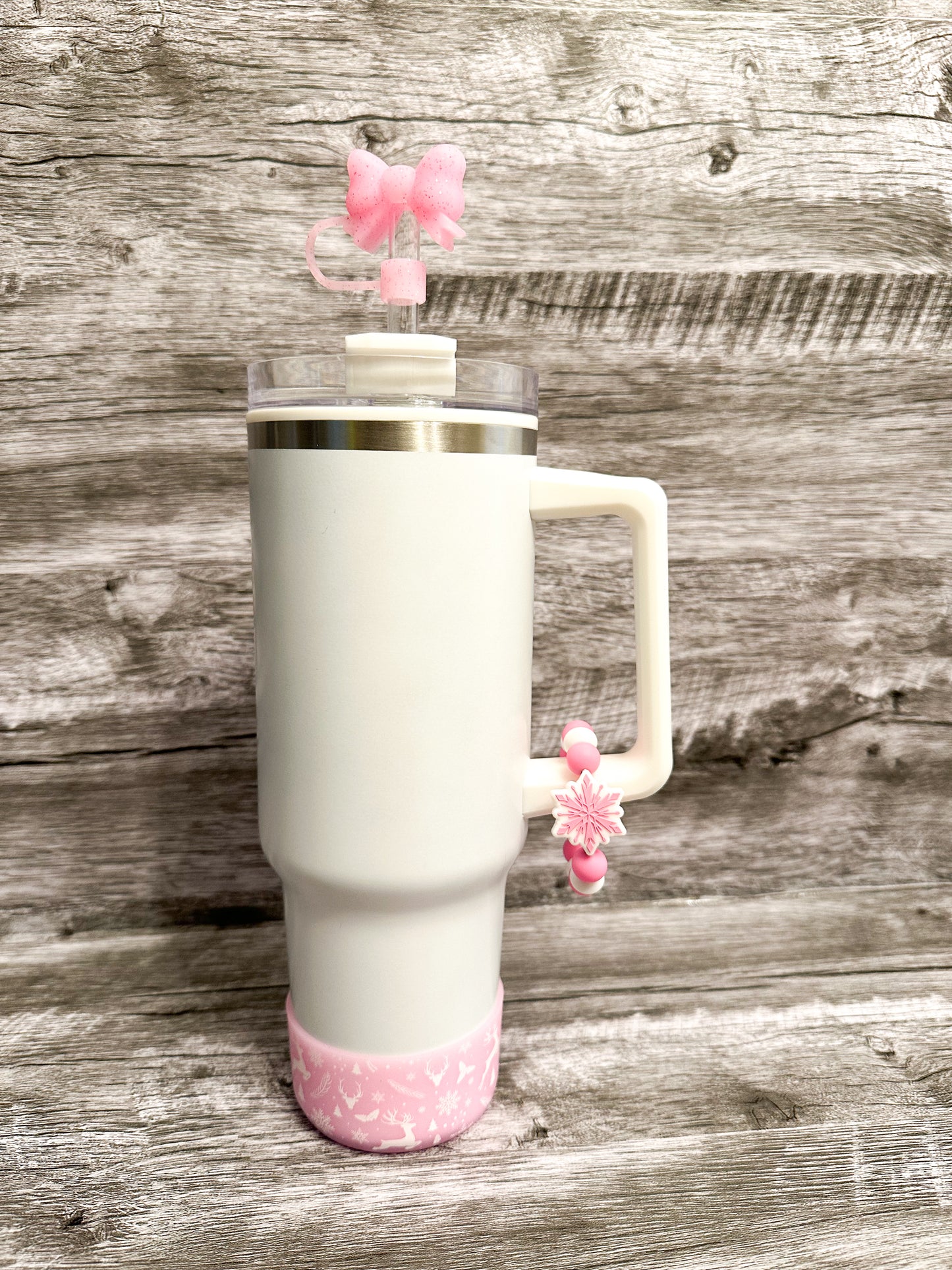 Pink Christmas Tumbler Accessories