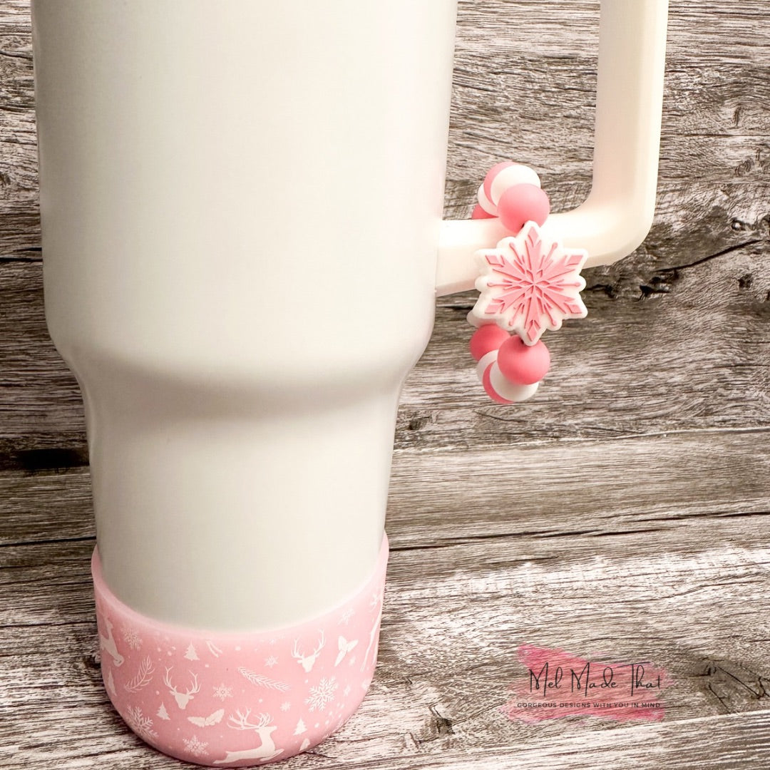 Pink Christmas Tumbler Accessories