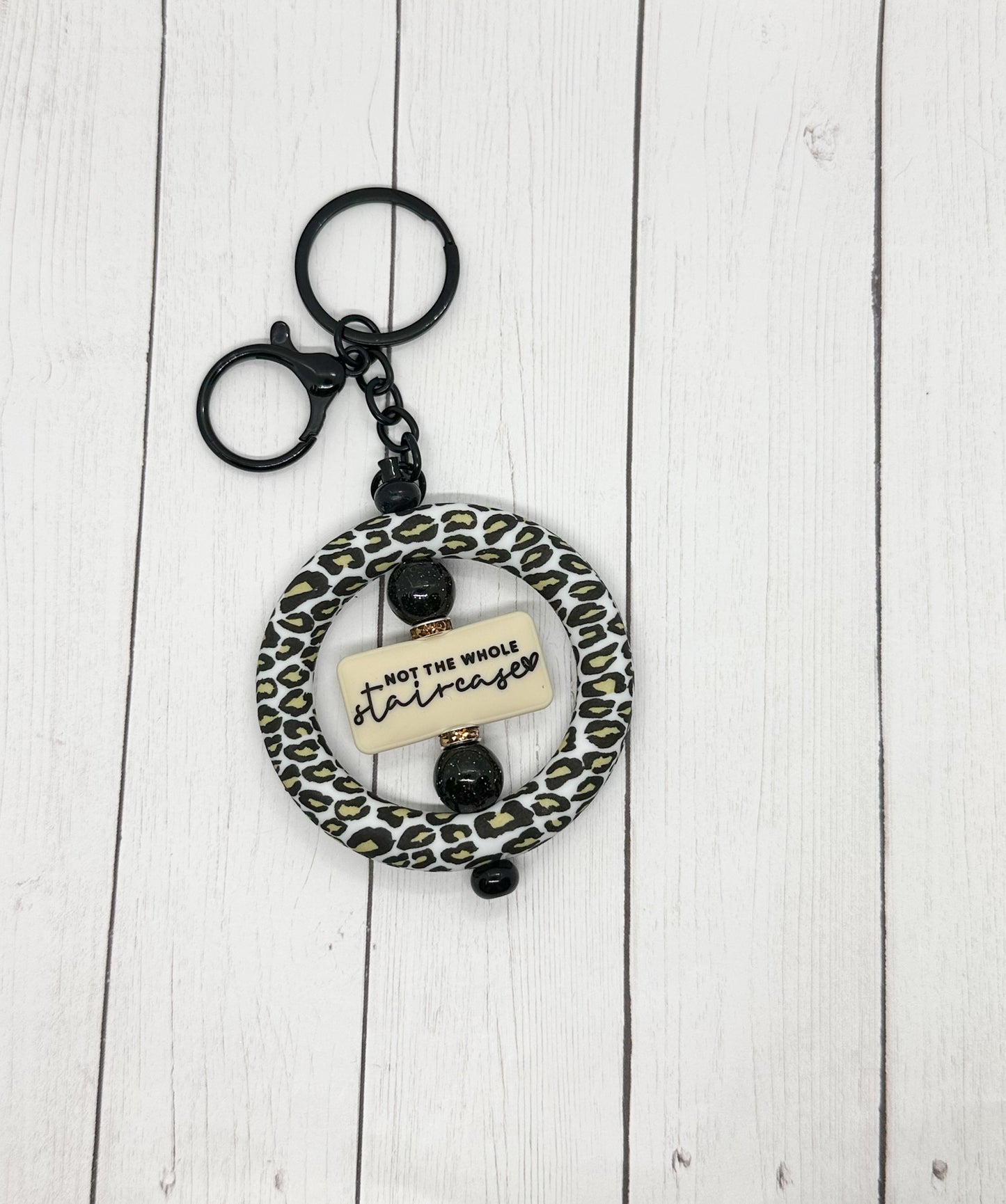 Focus on the Step - Not the Staircase Keychain