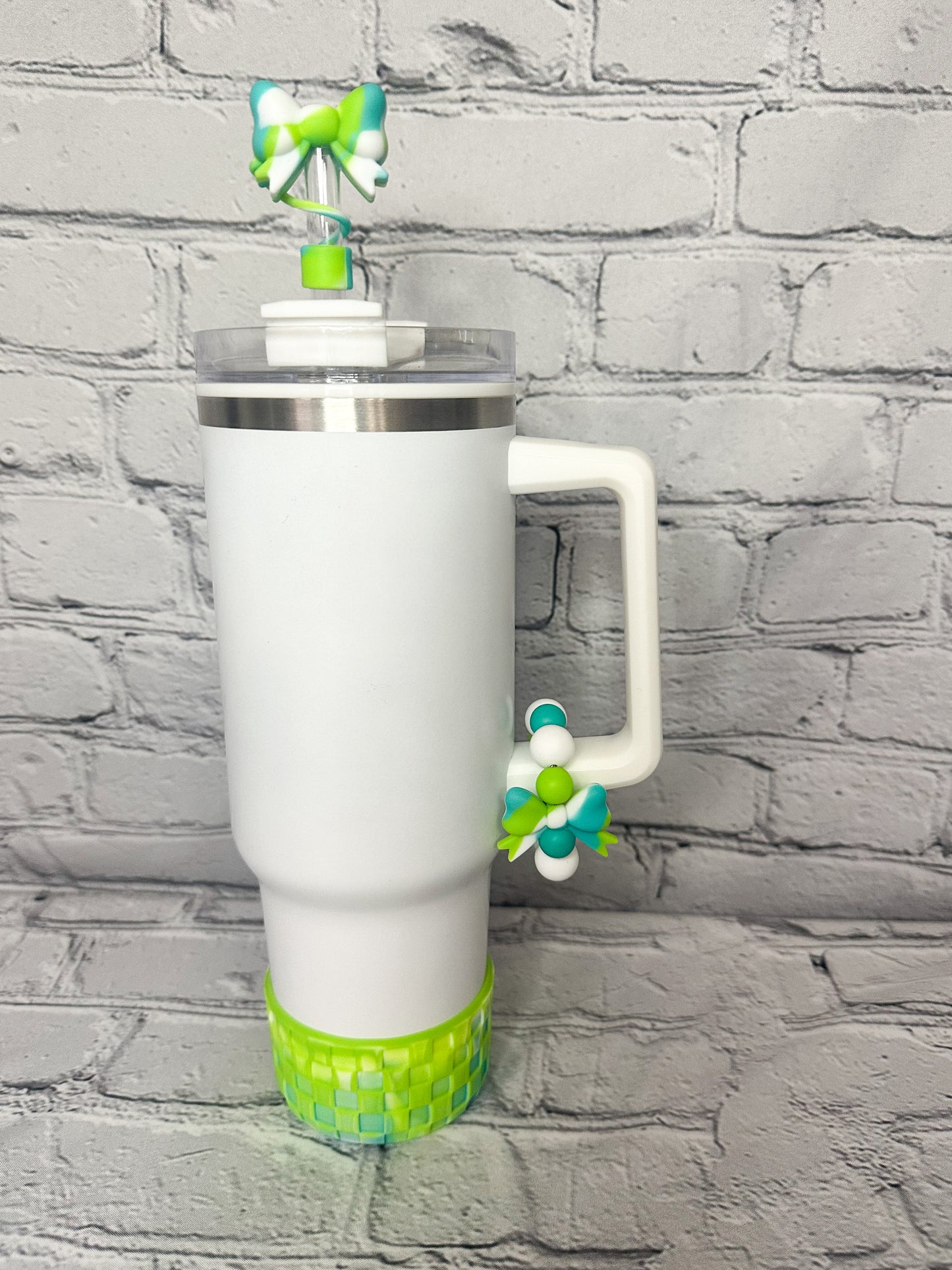 Summer Swirl with Bow Tumbler Accessories