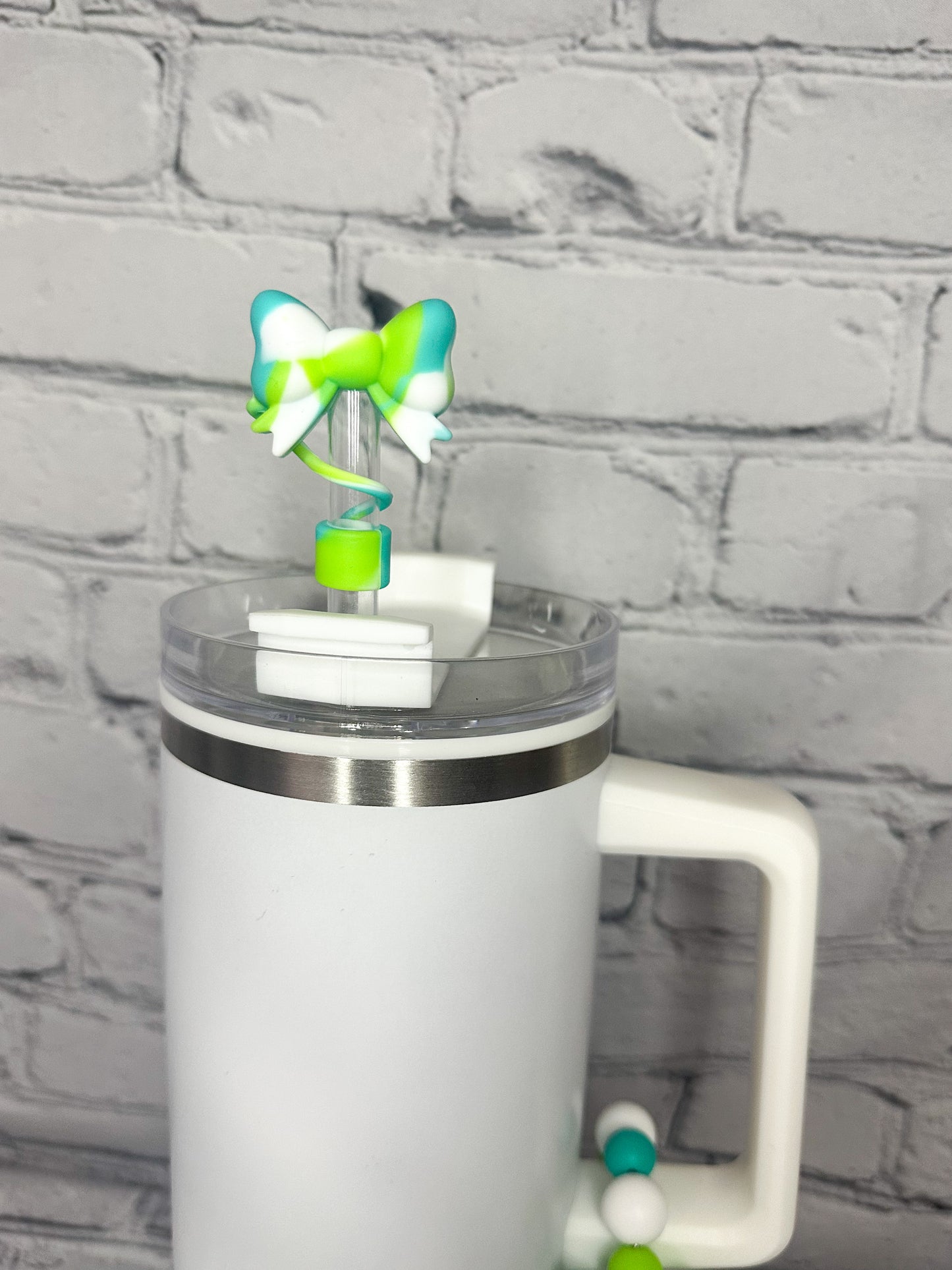 Summer Swirl with Bow Tumbler Accessories