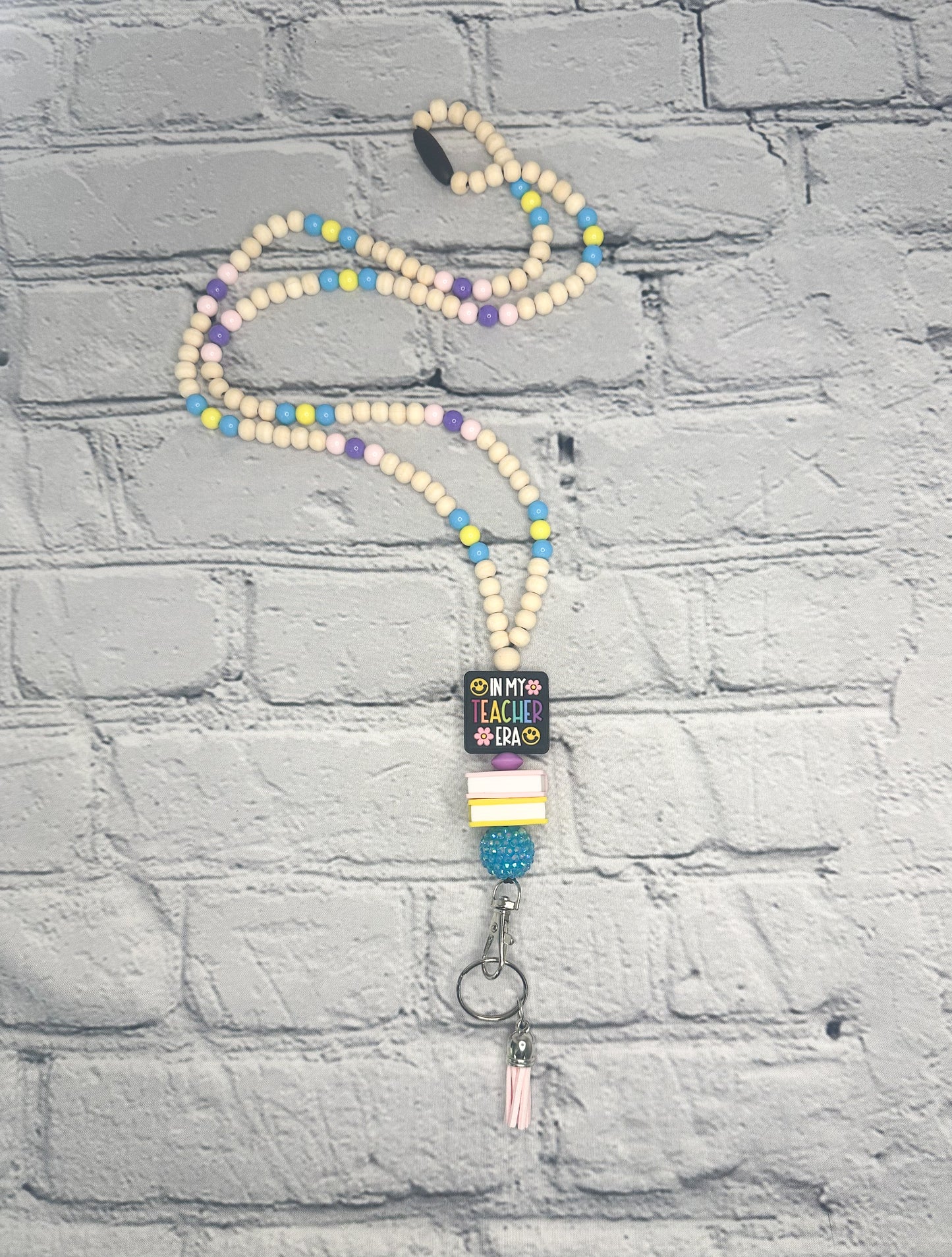 In My Teacher Era (Black with Books) - Lanyard