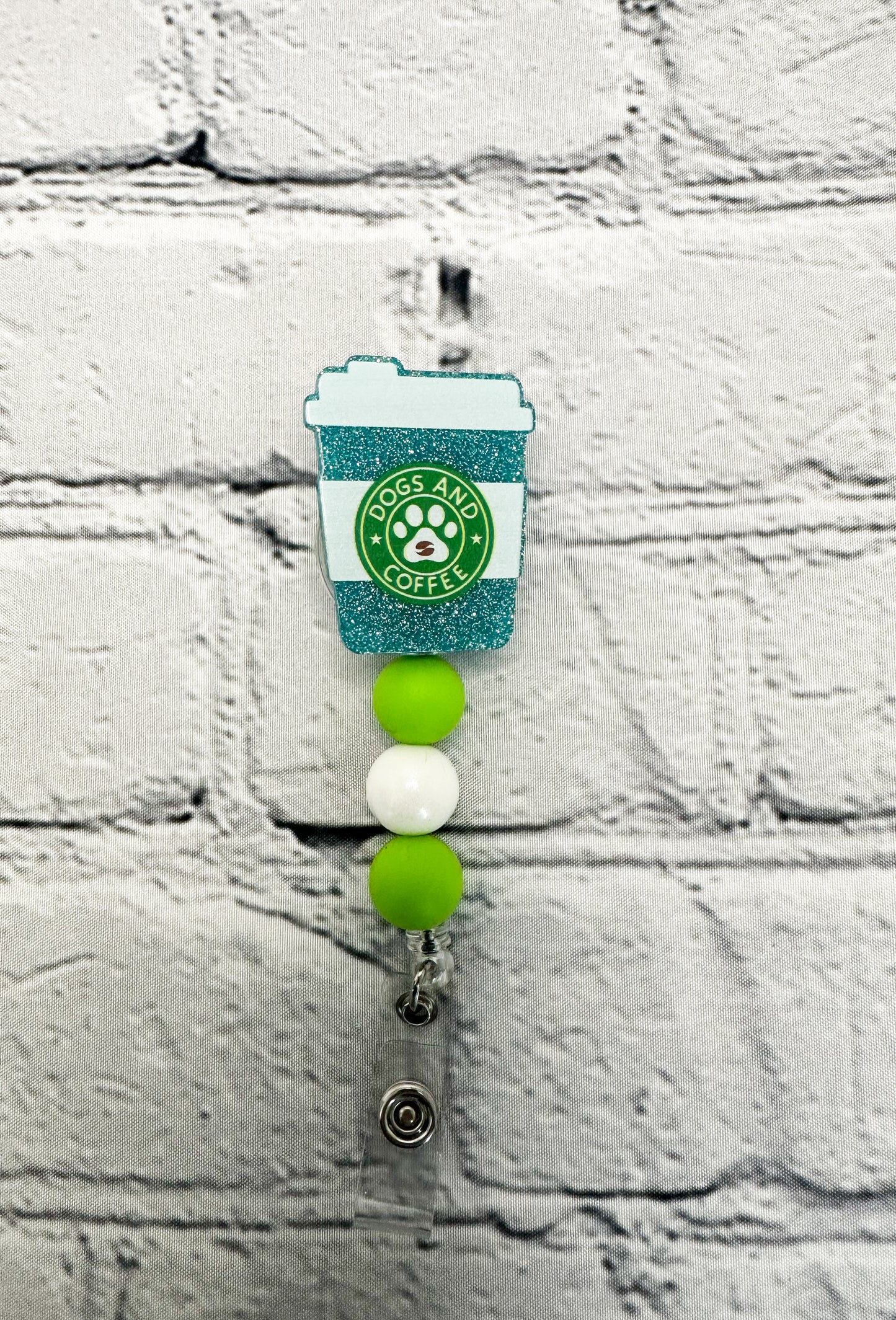Dogs & Coffee (Blue) - Badge Reel