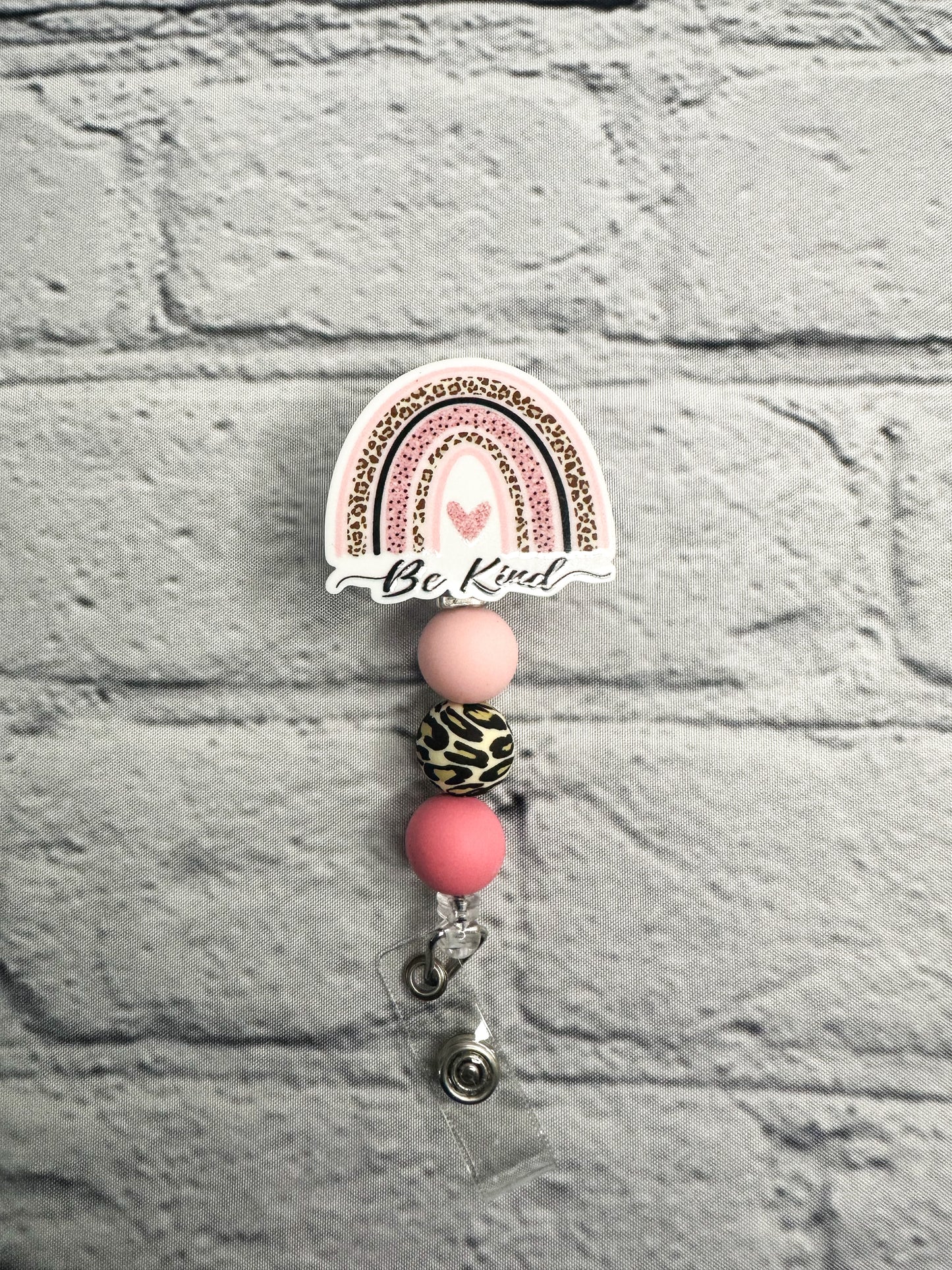 Be Kind - Leopard Rainbow - Badge Reel