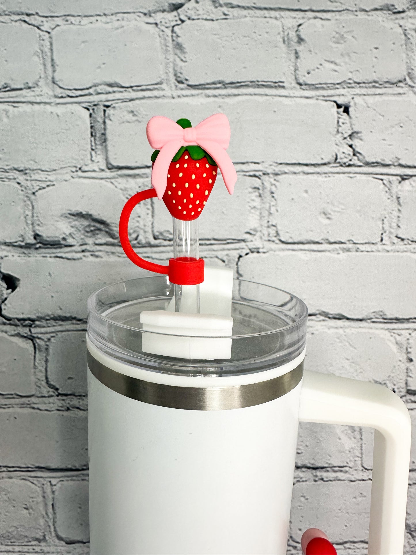 Strawberries & Bows Tumbler Accessories