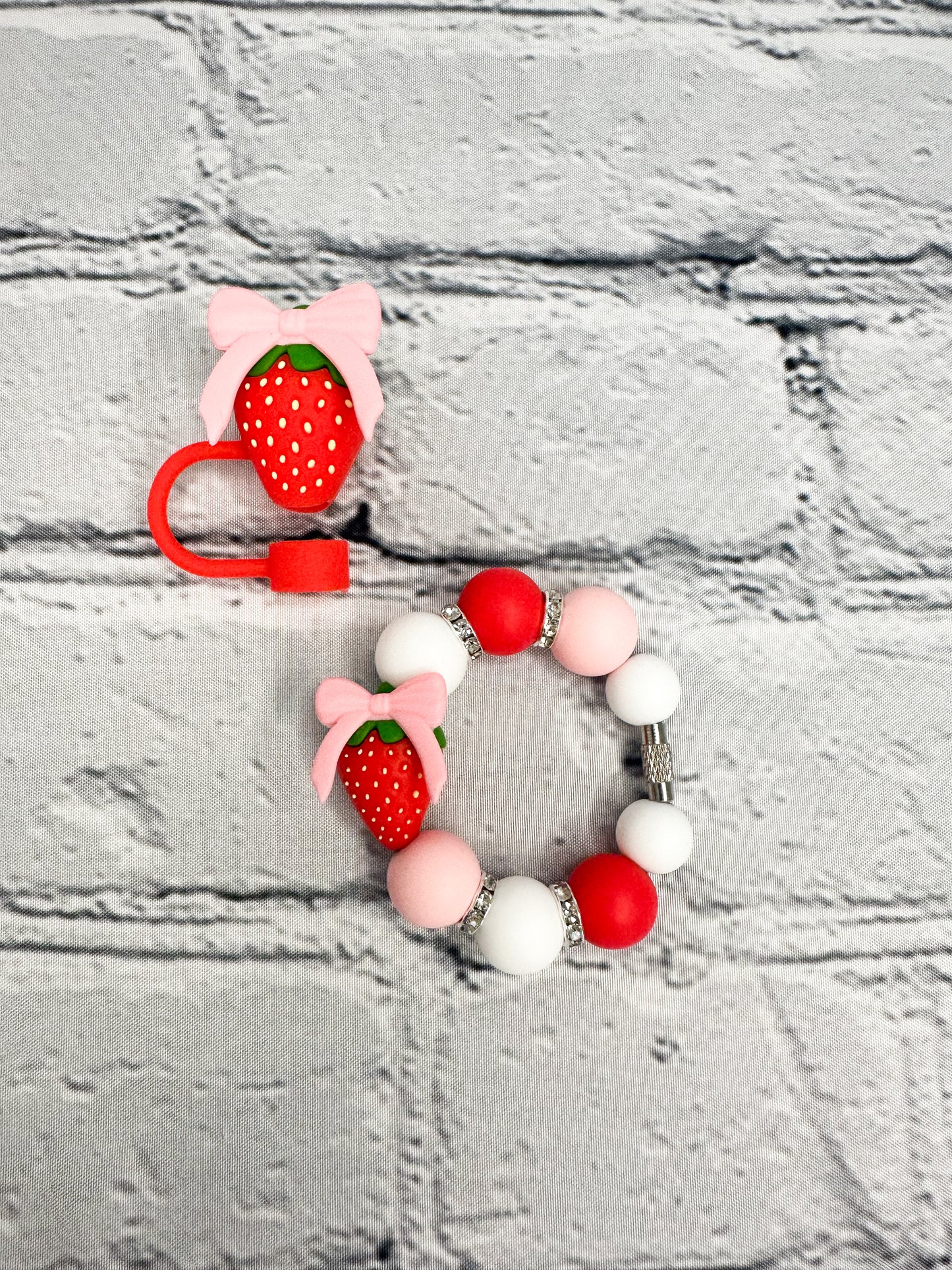 Strawberries & Bows Tumbler Accessories
