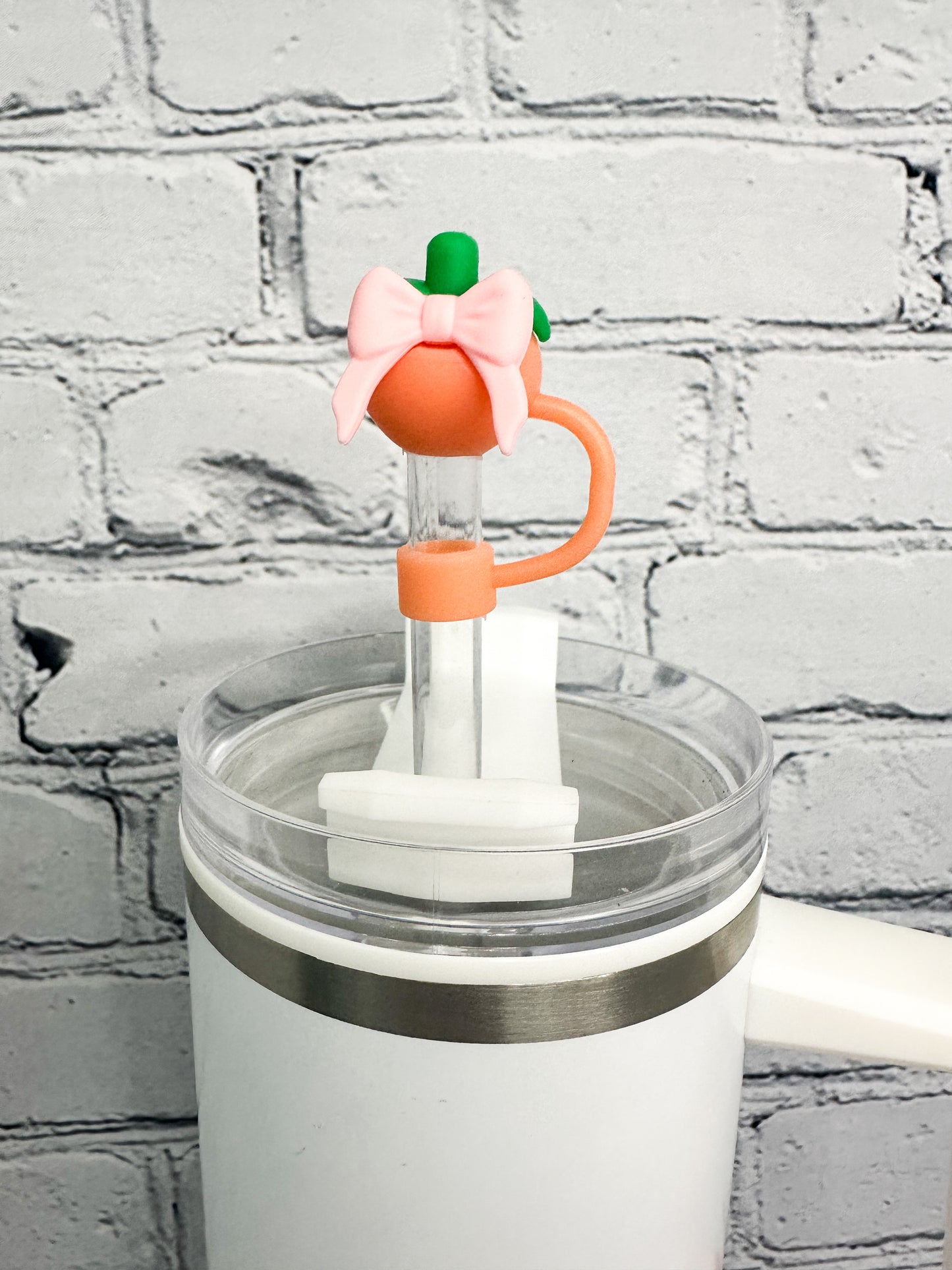 Peach & Bow Tumbler Accessories
