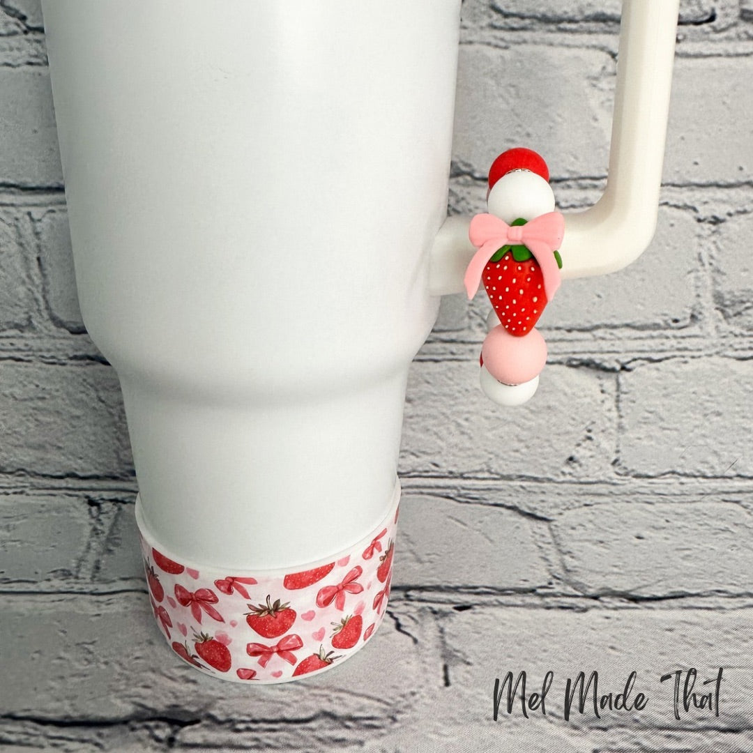 Strawberries & Bows Tumbler Accessories