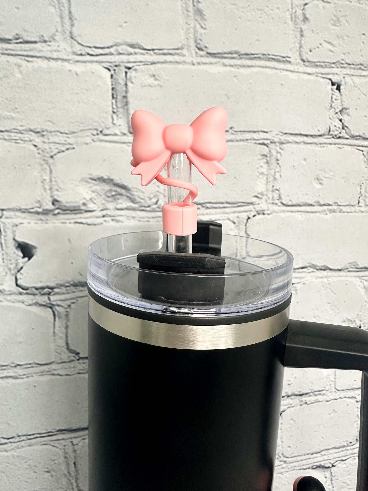 Pink Bows & Quatrefoil Tumbler Accessories