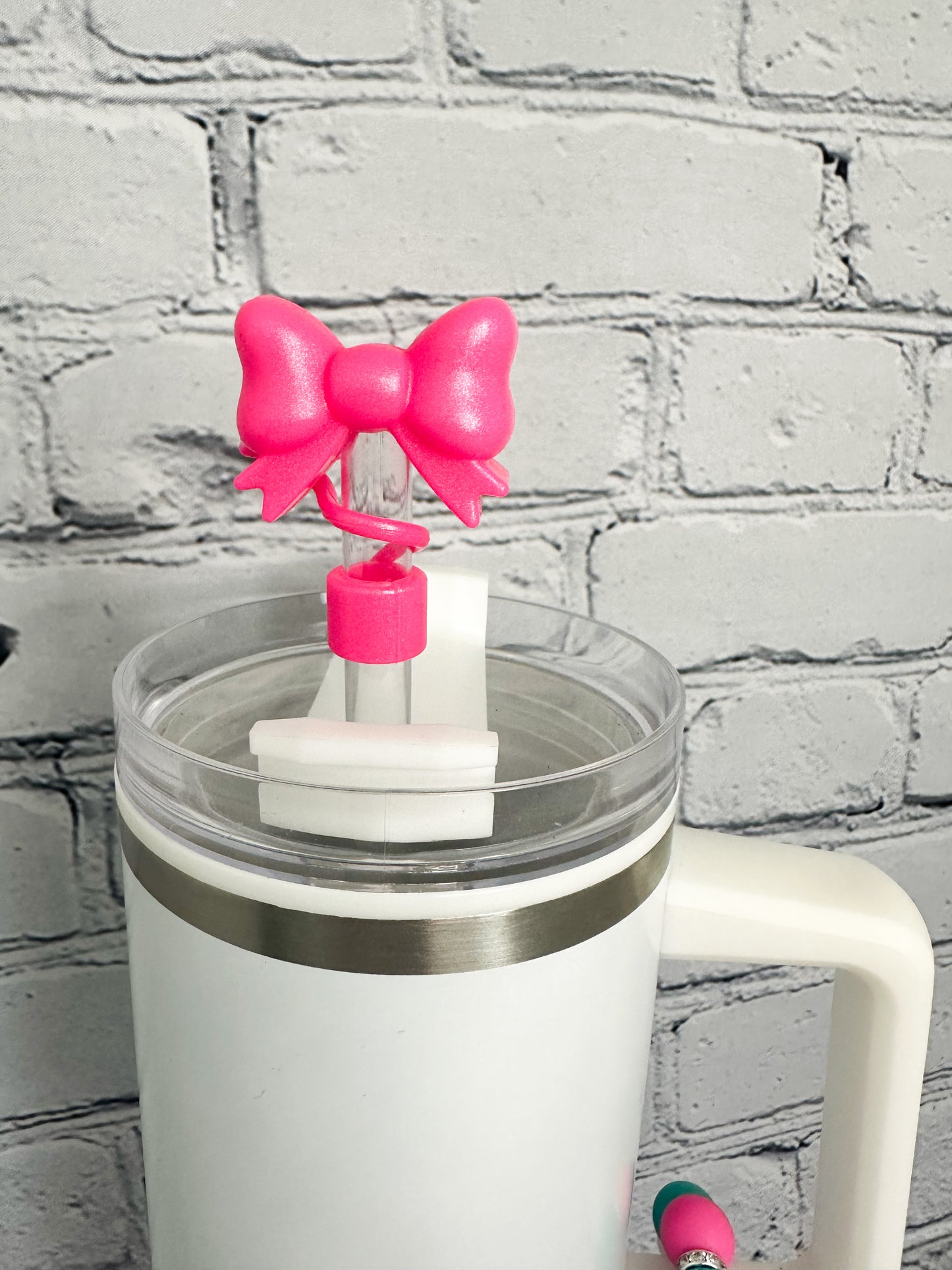 Hot Pink Opal Bows (Sassy) Tumbler Accessories