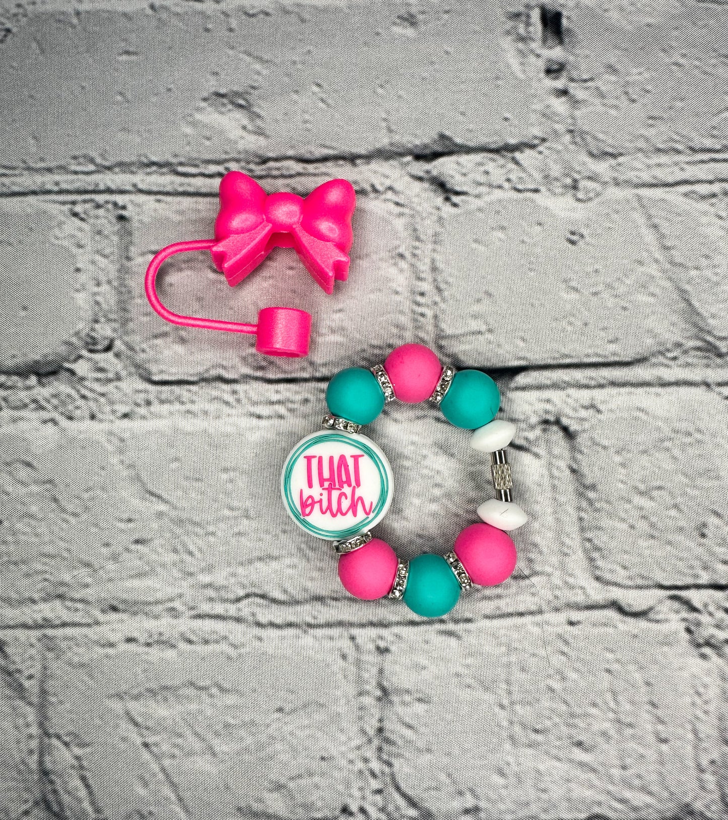 Hot Pink Opal Bows (Sassy) Tumbler Accessories