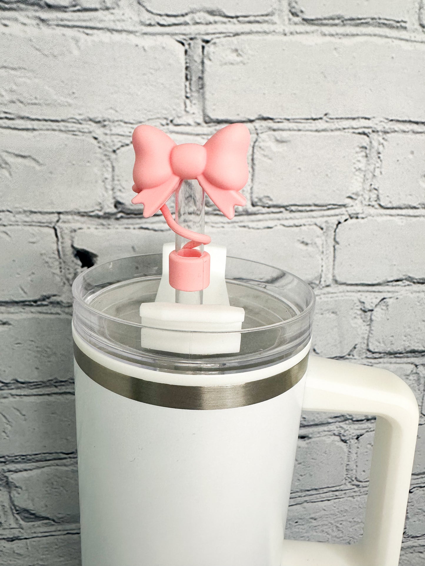 Pink Bows and Floral & Quatrefoil Tumbler Accessories