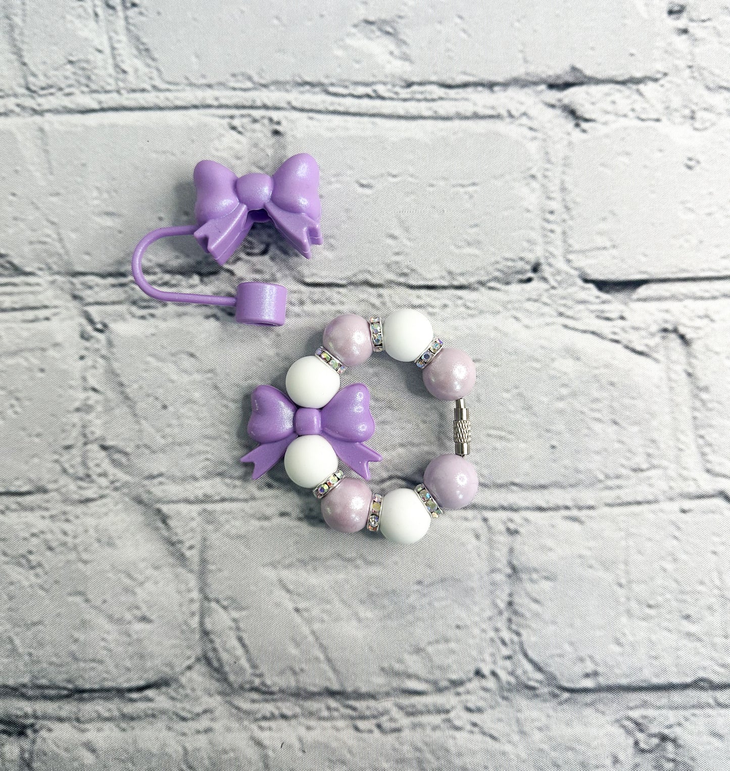 Purple Opal Bow Tumbler Accessories