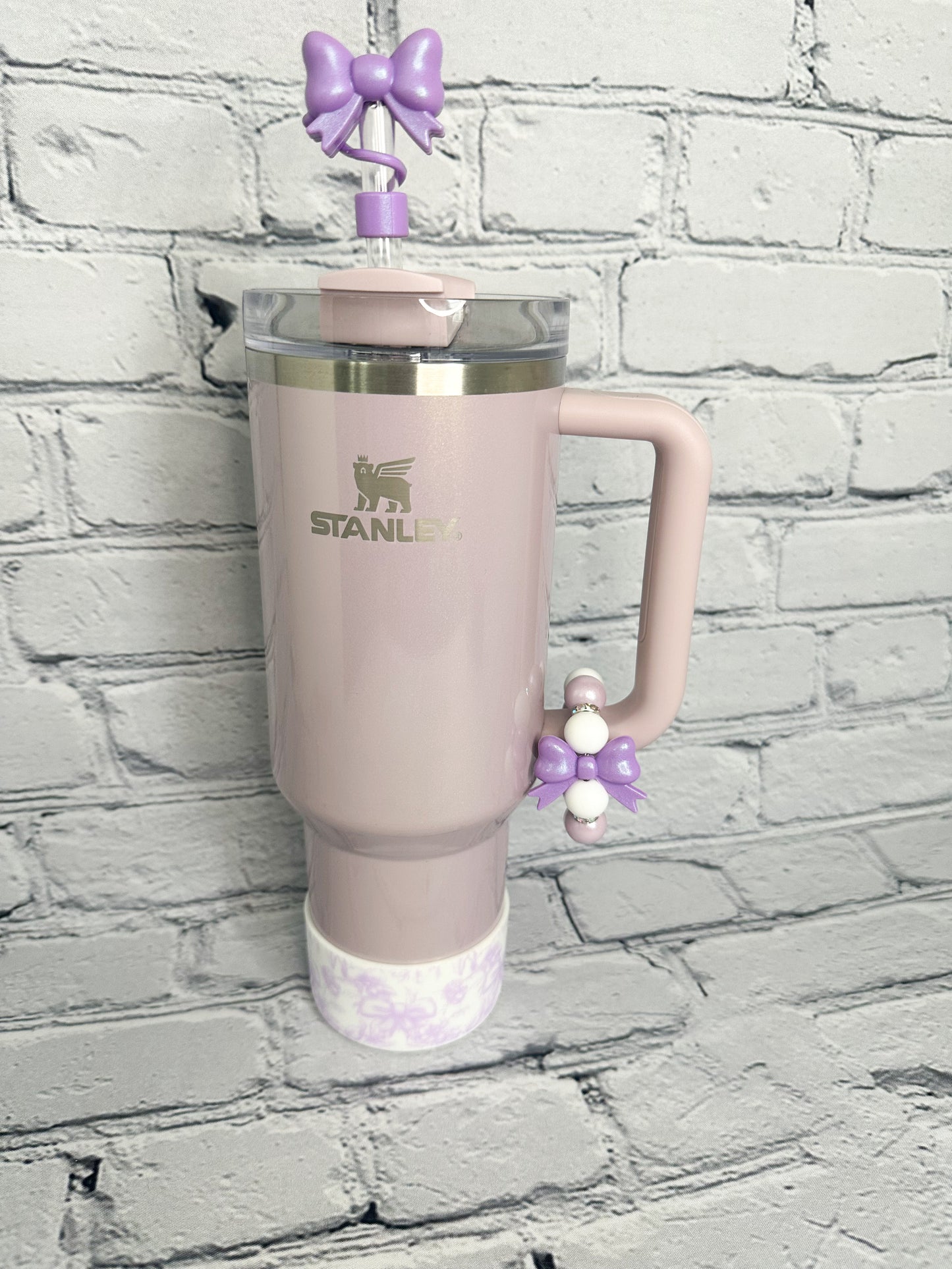 Purple Opal Bow Tumbler Accessories
