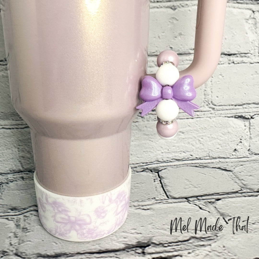 Purple Opal Bow Tumbler Accessories