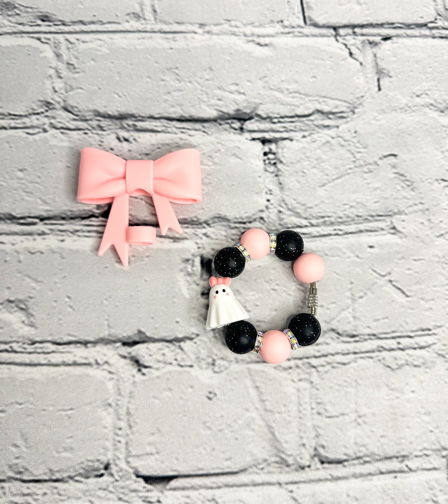 Pink Ghosts & Pumpkins | Halloween Tumbler Accessories