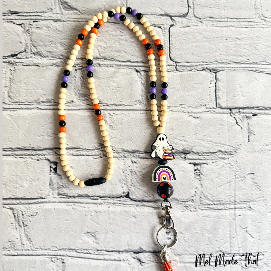 Ghost with Books - LANYARD