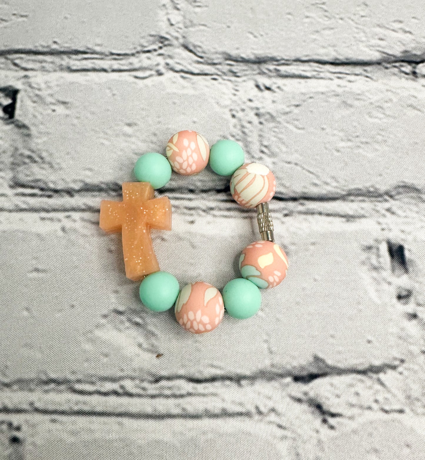 Copper Cross - Cup Charm