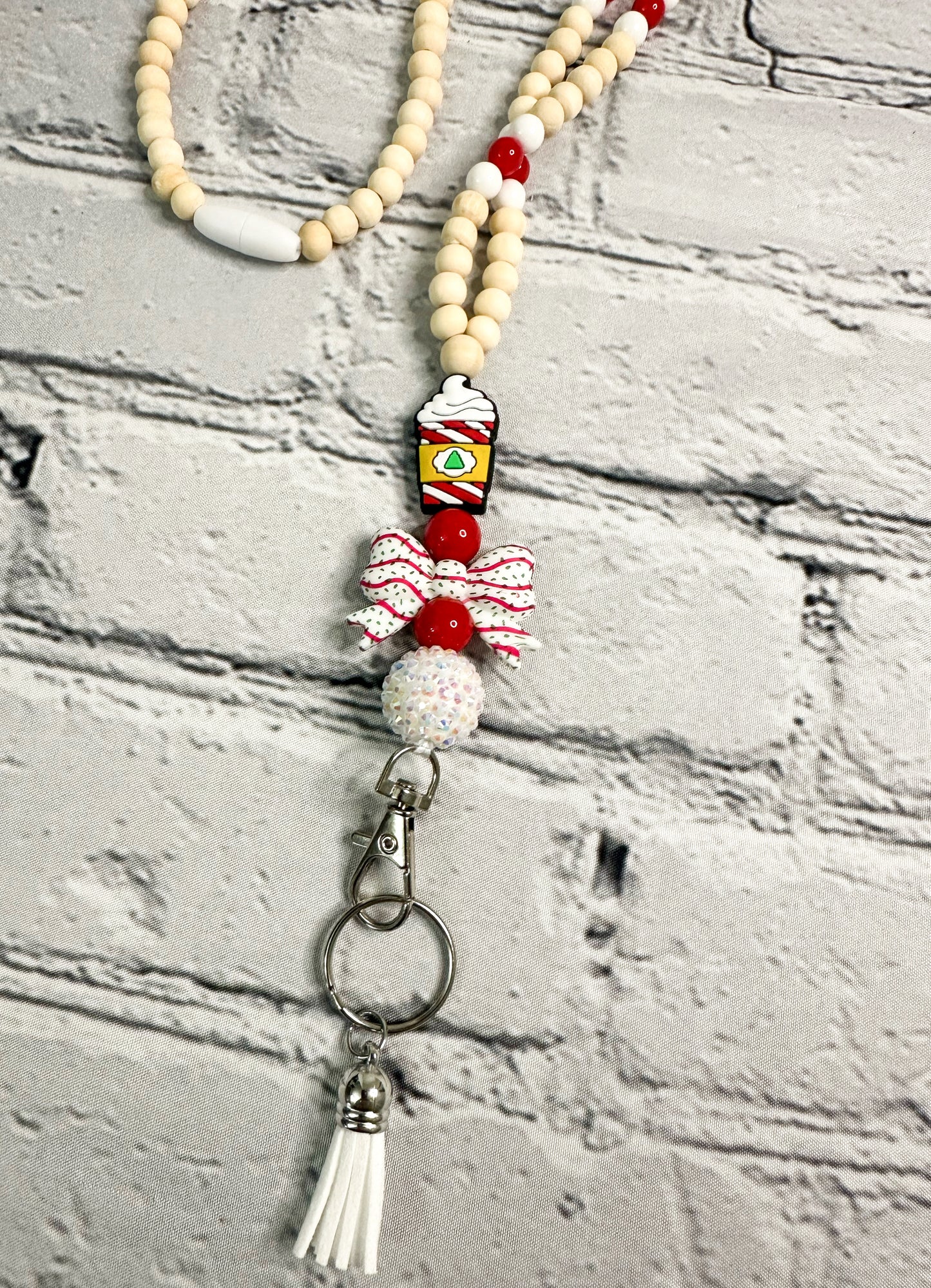 Christmas Tree Cake Bow - LANYARD