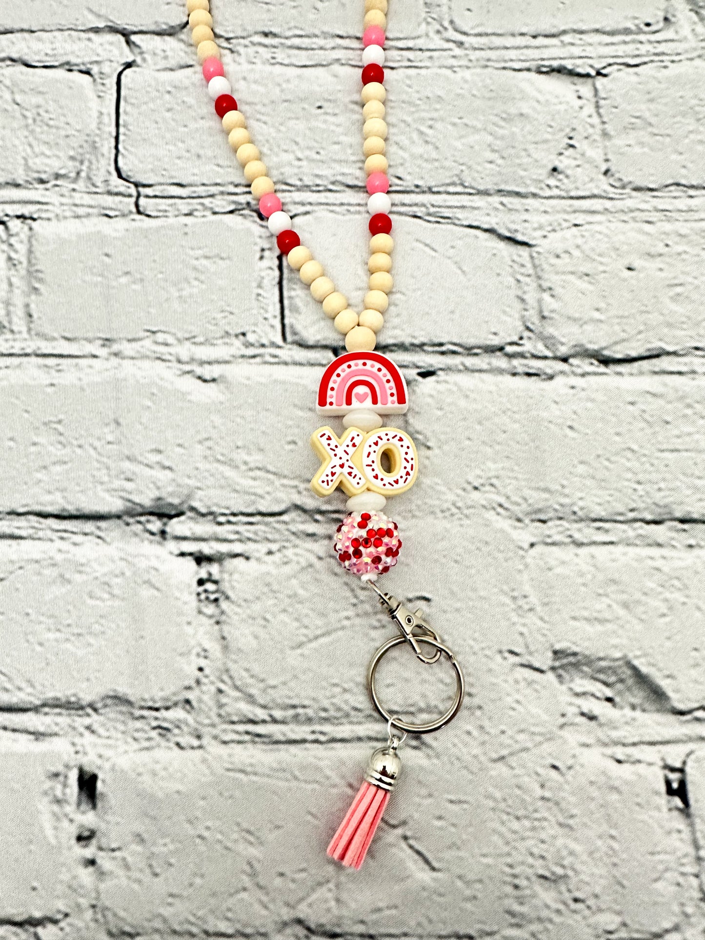 Valentine's XO (White) Cookie - Lanyard