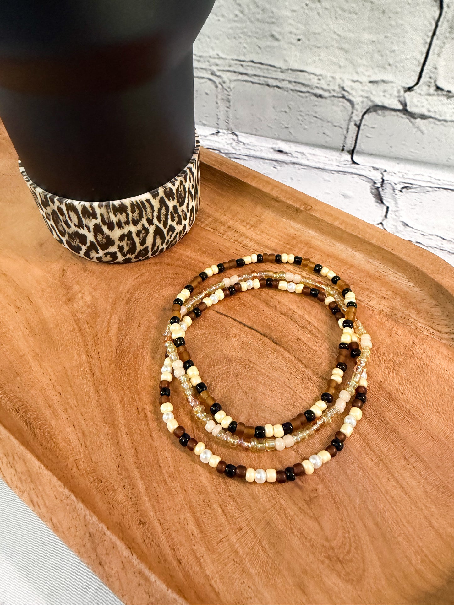 Leopard and Pearl - Tumbler Accessories