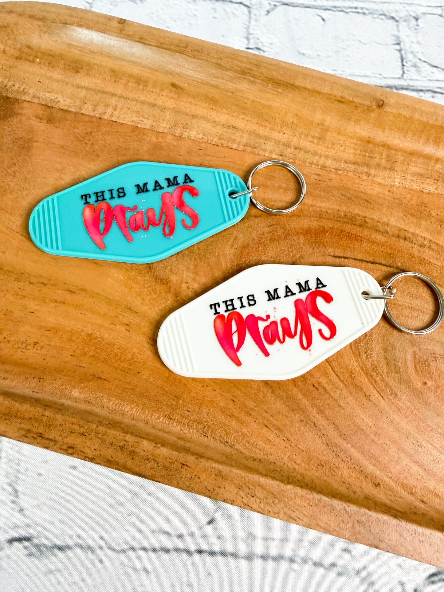 Retro/Vintage Motel Keychain - Pray