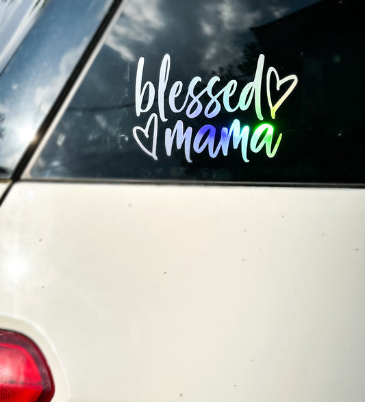 Vinyl Decal - Blessed Mama