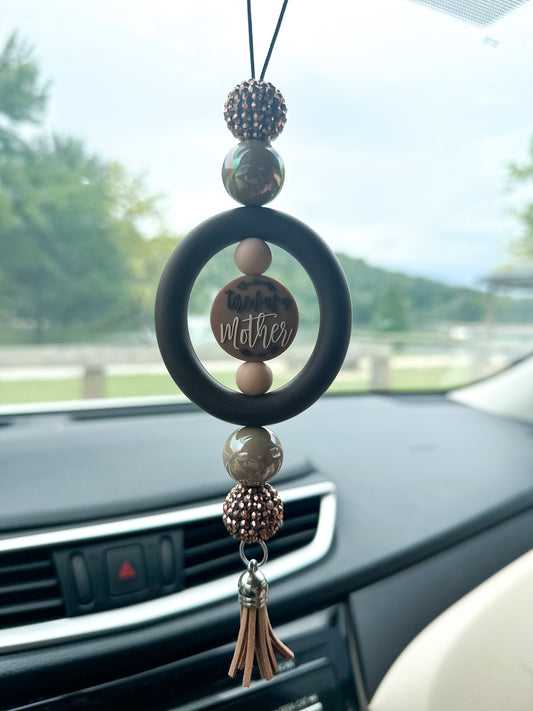 CAR CHARM - Tired as a Mother {for Rearview Mirror}