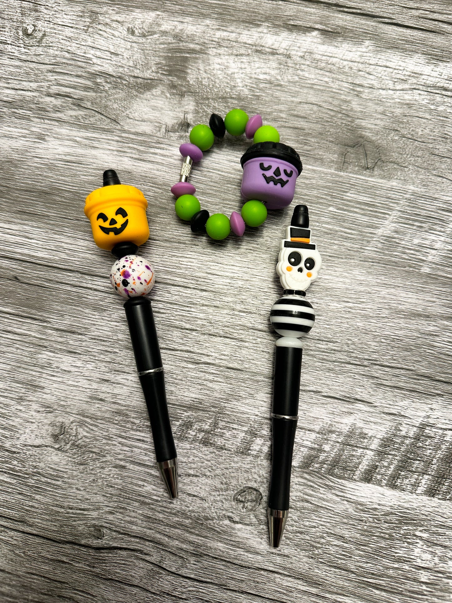 Spooky Box - Halloween Treat Bucket Pen and Cup Charm & Skeleton Pen - Perfect Gift for your Boo!