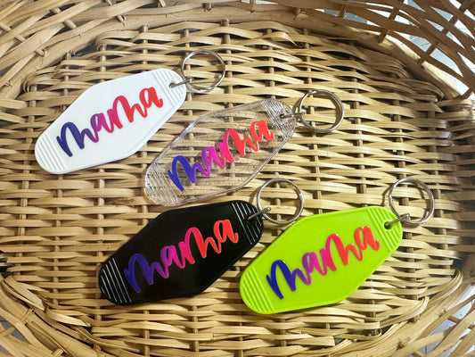 Retro/Vintage Motel Keychain - Ombre Mama