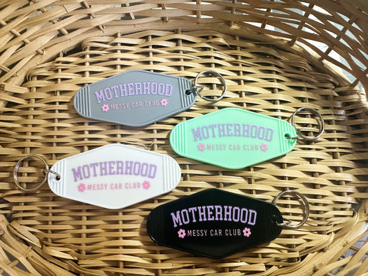 Retro/Vintage Motel Keychain - Motherhood - Messy Car Club