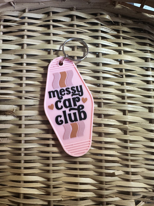 Retro/Vintage Motel Keychain - Messy Car Club